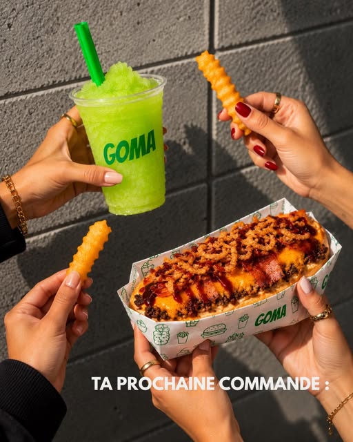 Frites chargées et boisson GOMA
