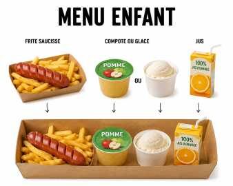 MENU ENFANT SAUCISSE FRITE